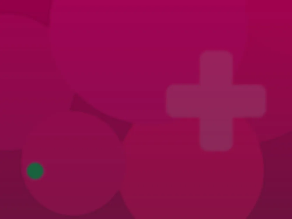Dekoratives Motiv in den Farben der Jakomini-Apotheke (Bordeaux und Grün)